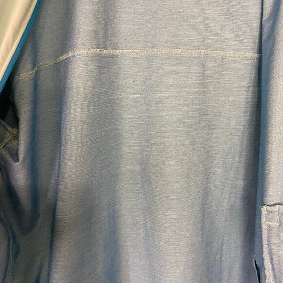 Mens Peter Millar Crown Sports Teal Full Zip Lightweight Golf Jacket Large - Picture 8 of 16